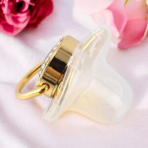 Chupete elegante personalizado con clip de cadena – Regalo exclusivo para bebé