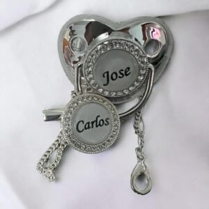 Chupete personalizado con clip de cadena – Detalle único para tu bebé