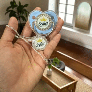 Chupete sofisticado con cadena personalizada – Obsequio ideal para bebé