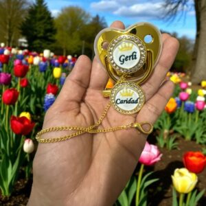 Chupete  personalizado con clip de cadena-  para Bebés