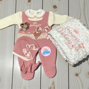 Set de Bienvenida para niña de primera puesta Rosa Melón