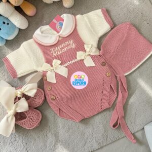 set de primera puesta de recien nacido rosa viejo verano